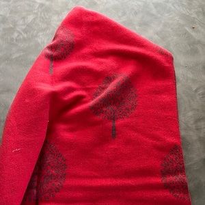 Red wool shawl made in Ireland
